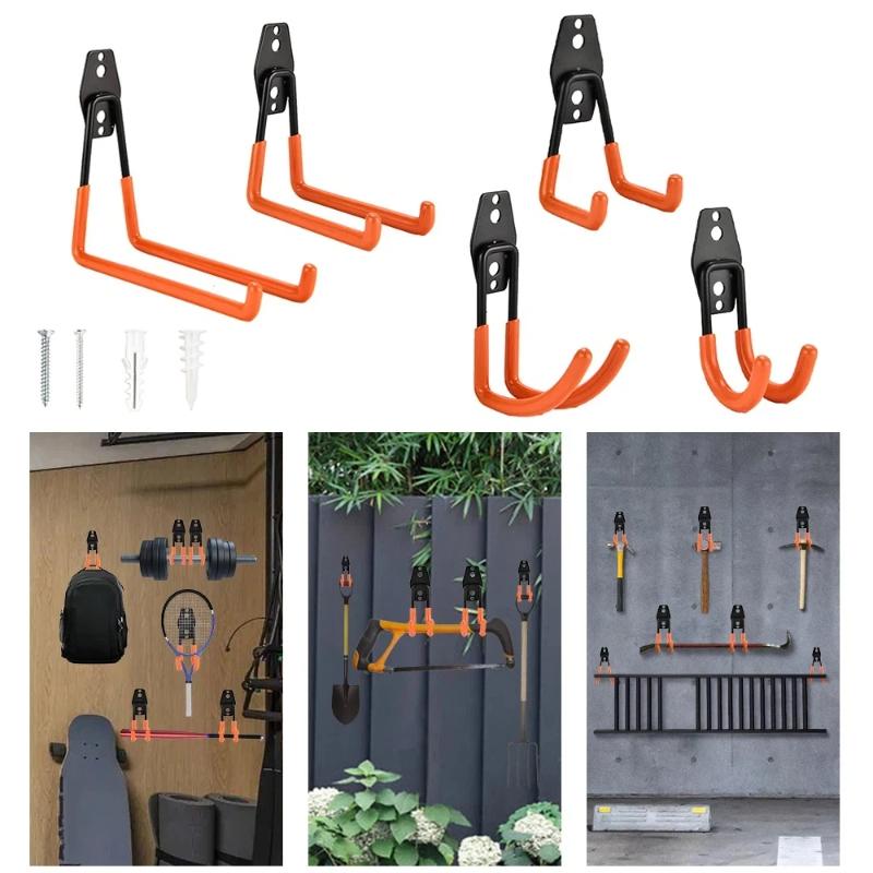Gardening Tools Holder - Heavy Duty Wall Mount Iron Hook