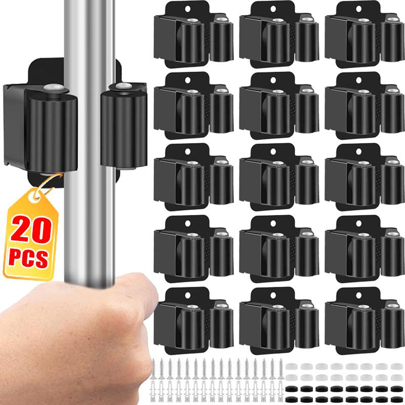 Gardening Tools Holder - Stainless Steel Mop Holder Wall Mounted