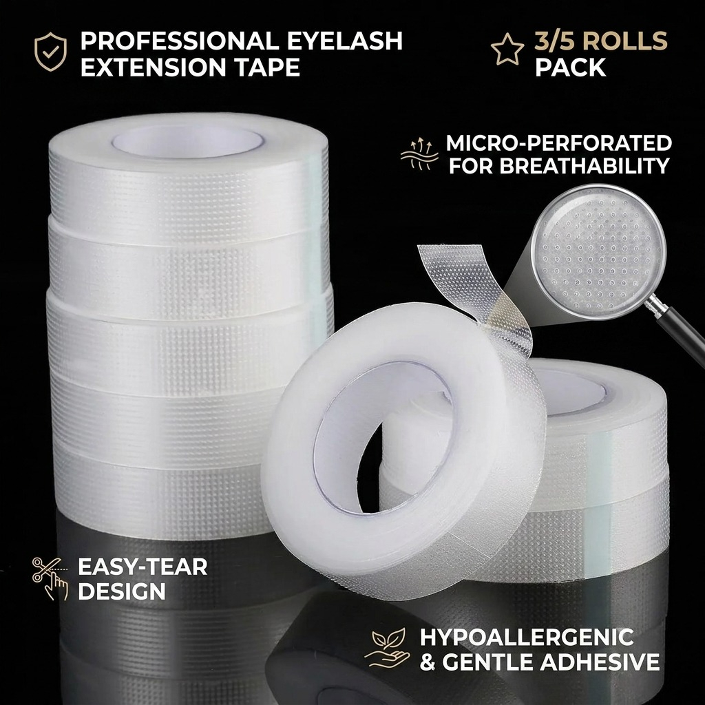 Grafting Tape - 3/5 Rolls PE Lash Tape Breathable