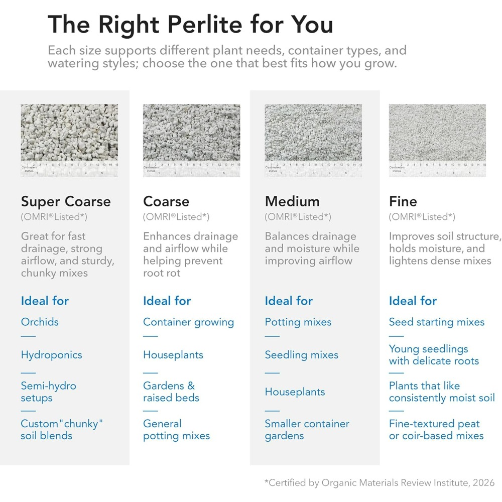 Supreme Perlite Coarse Horticu - đánh giá và giá Horticulture Soil Perlite