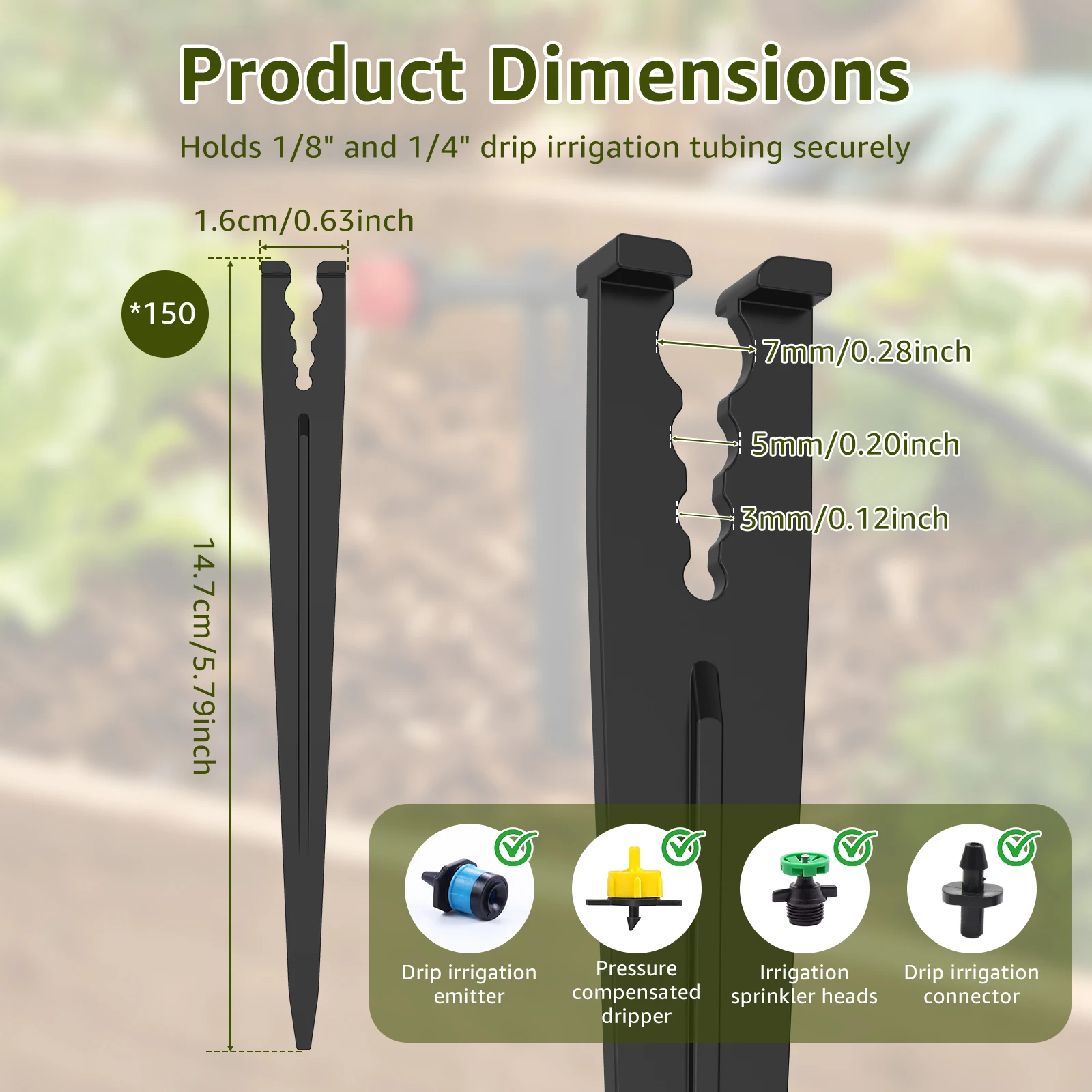 1/4 Drip Irrigation Stakes 5.7 - đánh giá và giá Gardening Tools Holder